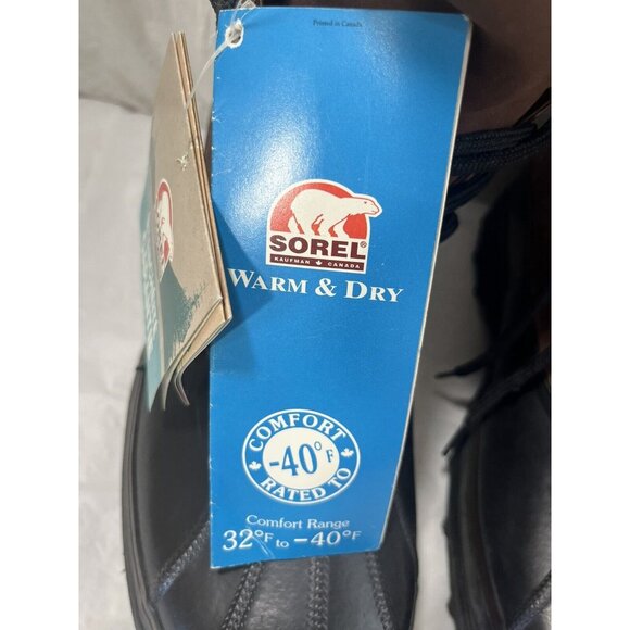 Sorel Men's Black and Brown Snow Boots - Picture 3 of 15